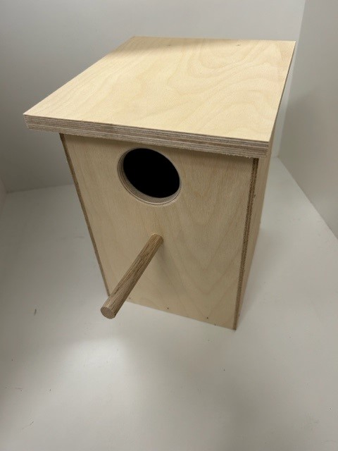 Plywood Lovebird Breeding Box - Click Image to Close